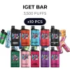 10 pcs iget bar 3500 puffs