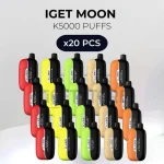 20 PCS - IGET Moon K5000 Puffs
