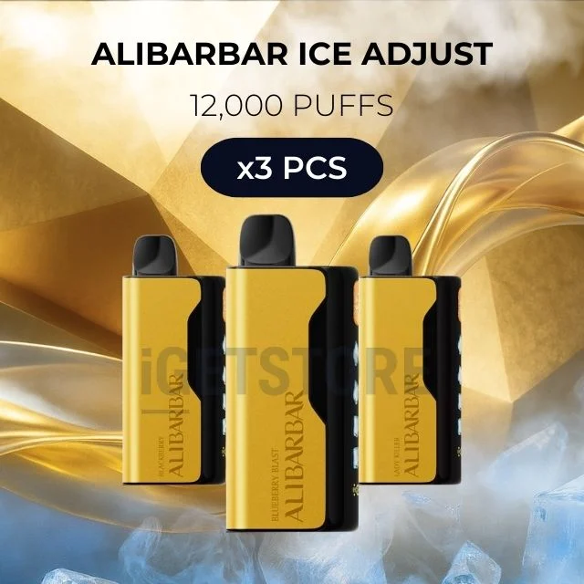 3 pcs alibarbar ice adjust 12000 puffs