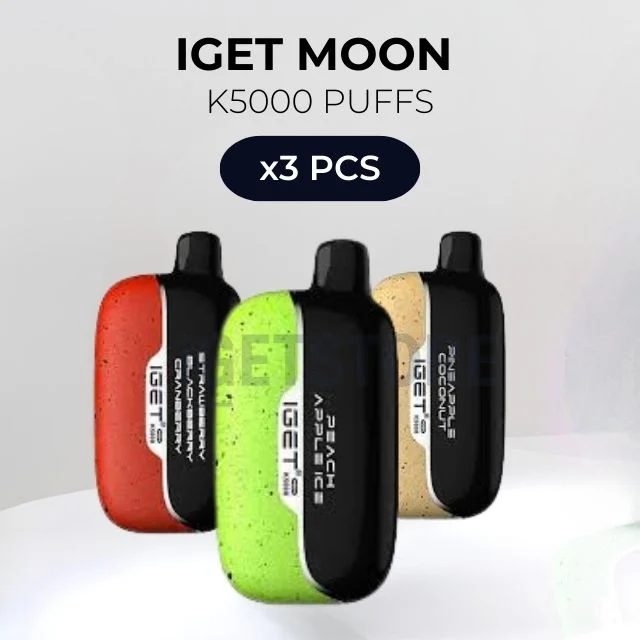 3 pcs iget moon k5000 puffs