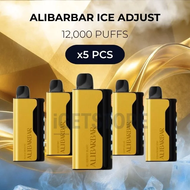5 pcs alibarbar ice adjust 12000 puffs