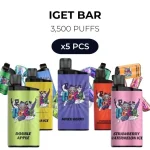 5 PCS - IGET Bar 3500 Puffs