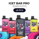 5 PCS - IGET BAR PRO 10000 Puffs