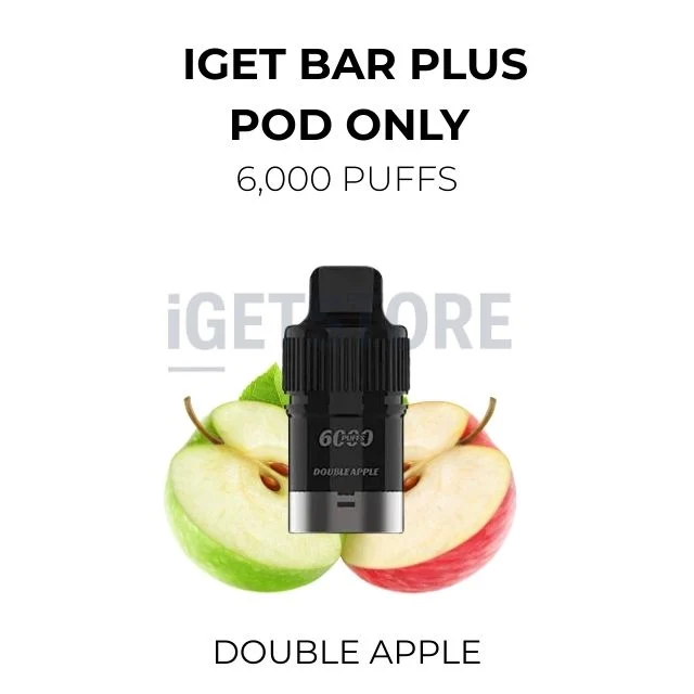 Iget bar plus pods 6000 puffs double apple