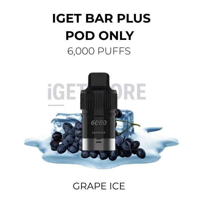 Iget bar plus pods 6000 puffs grape ice