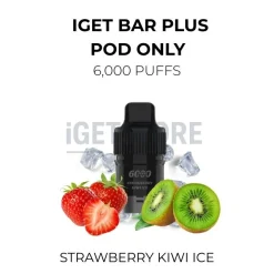 Iget bar plus pods 6000 puffs strawberry kiwi ice