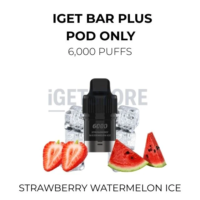 Iget bar plus pods 6000 puffs strawberry watermelon ice