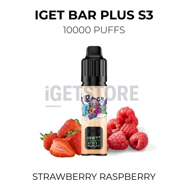 Iget bar plus s3 10000 puffs strawberry raspberry