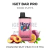Iget bar pro 10000 puffs passionfruit peach ice tea