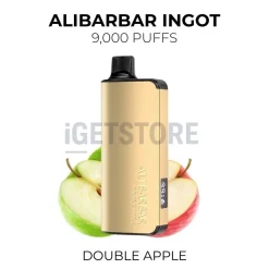 Alibarbar ingot 9000 puffs double apple