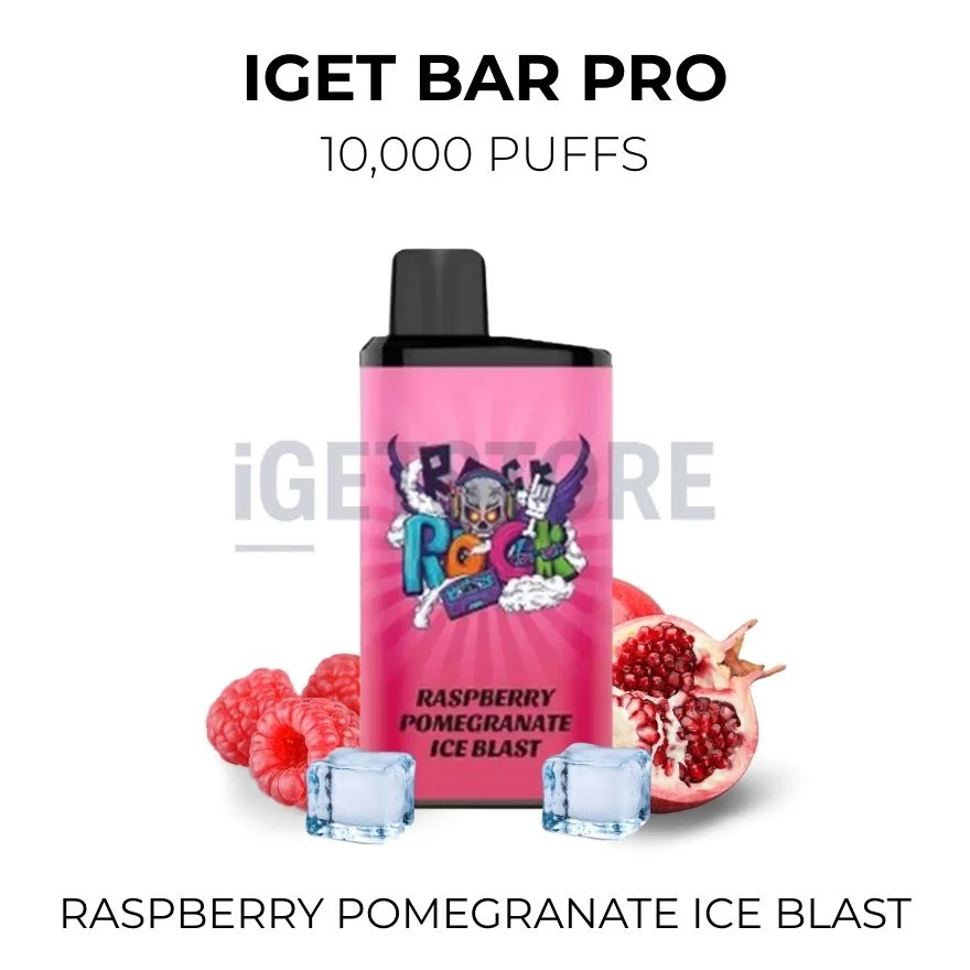 Iget bar pro 10000 puffs raspberry pomegranate ice blast