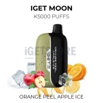 IGET Moon K5000 Puffs - Orange Peel Apple Ice