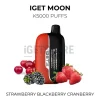 Iget moon k5000 puffs strawberry blackberry cranberry